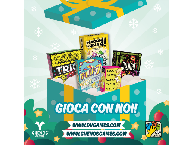 Venerdì 19 Dicembre dalle ore 10.00 scopri i giochi di Ghenos e DV Games a Milano