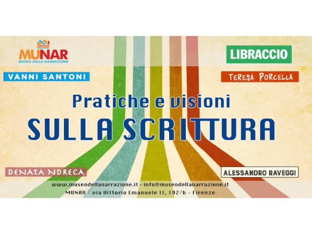 Da Maggio a Giugno corso di scrittura in collaborazione con il MUNAR a Firenze