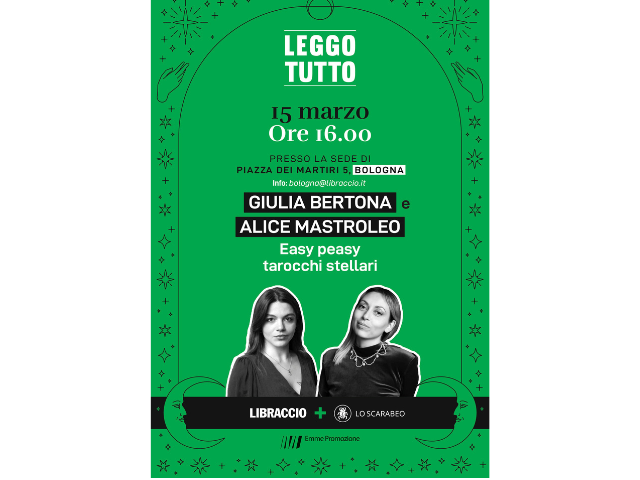 Domenica 15 marzo ore 16.00 presentazione di Giulia Bertona e Alice Mastroleo a Bologna