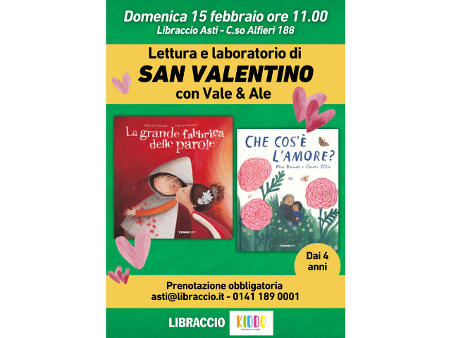Domenica 15 febbraio ore 11.00 Laboratorio per bambini ad Asti