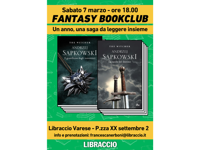 Sabato 7 marzo ore 18.00 BookClub Un anno, una saga a Varese
