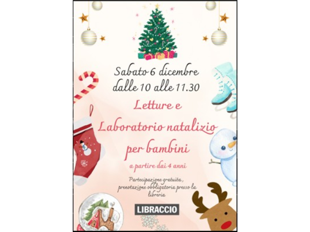 Sabato 6 Dicembre ore 10.00 Letture e laboratorio natalizio per bambini a Brescia