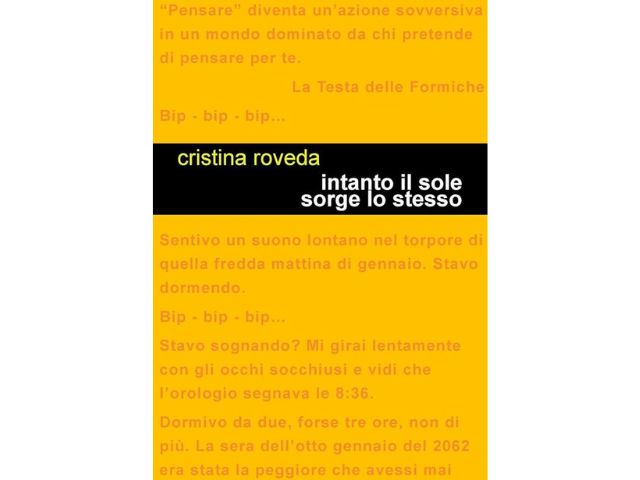 Sabato 15 Novembre ore 18.00 presentazione di Cristina Roveda a Genova