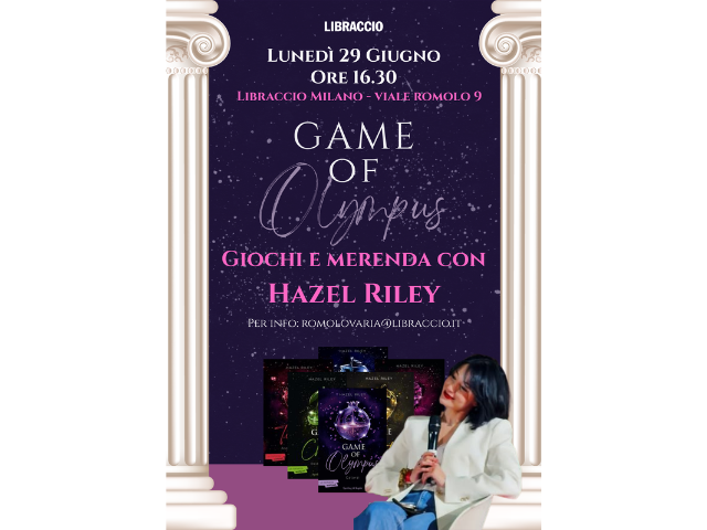 Lunedì 29 Giugno ore 16.30 giochi e merenda con Hazel Riley a Milano