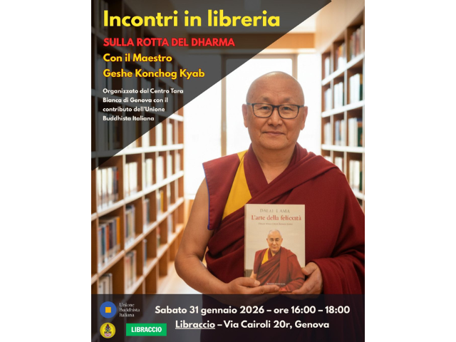 Sabato 31 gennaio ore 16.00 incontro Sulla rotta del Dharma